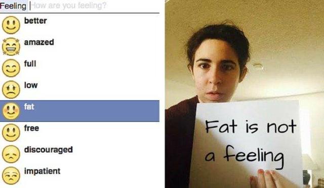 fat is not a feeling